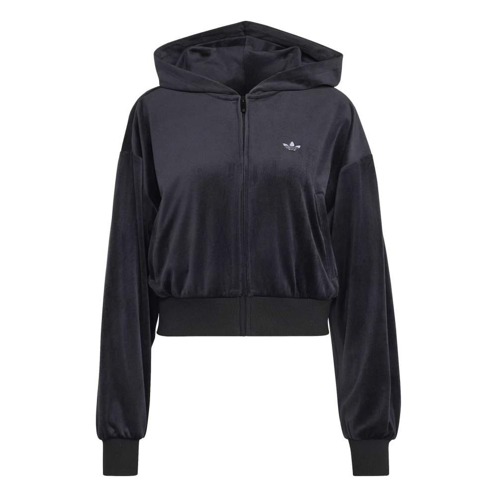 Adidas Essentials Velour Track Top - Black