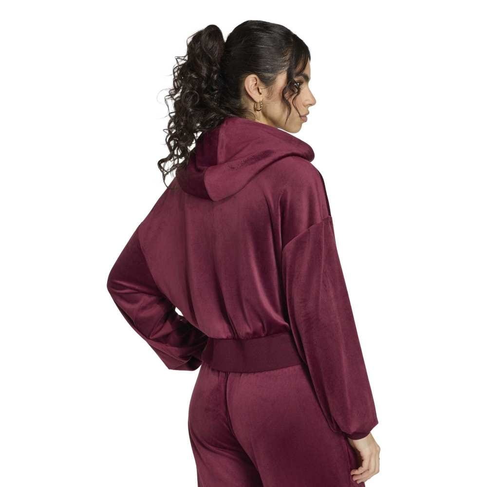 Adidas Essentials Velour Track Top - Maroon