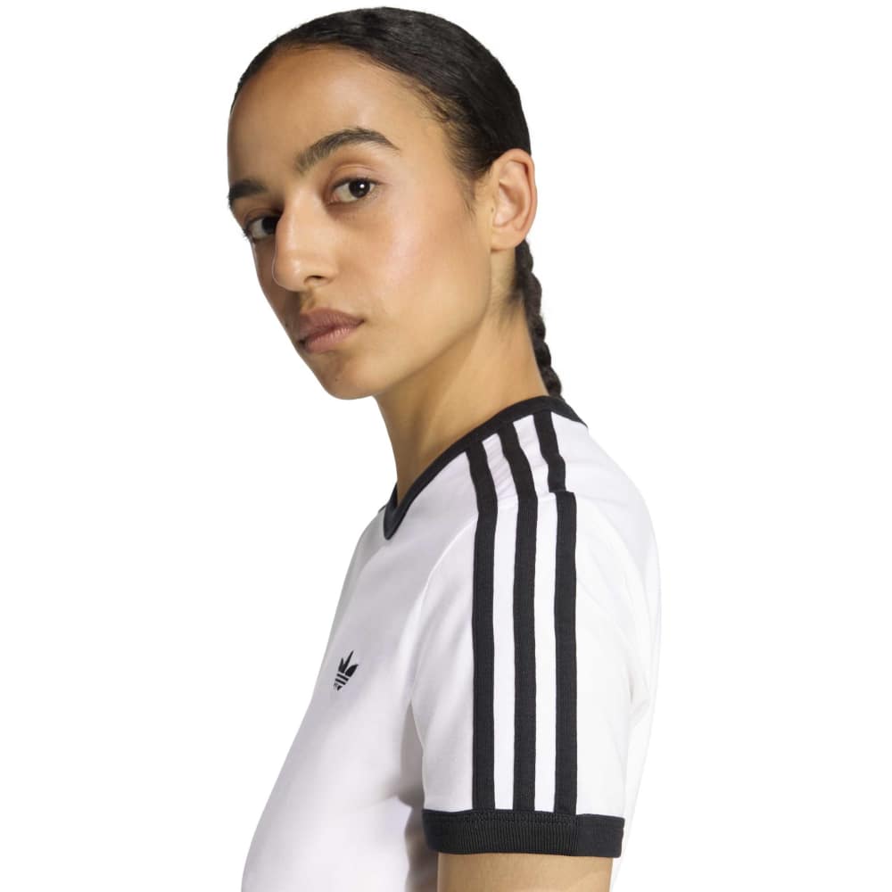 Adidas Womens 3-Stripes Slim Tee - White / Black