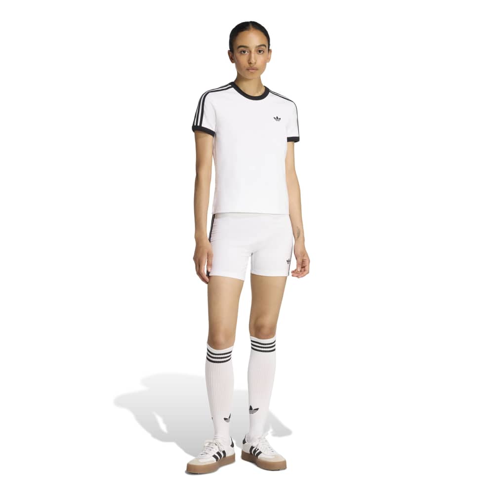 Adidas Womens 3-Stripes Slim Tee - White / Black
