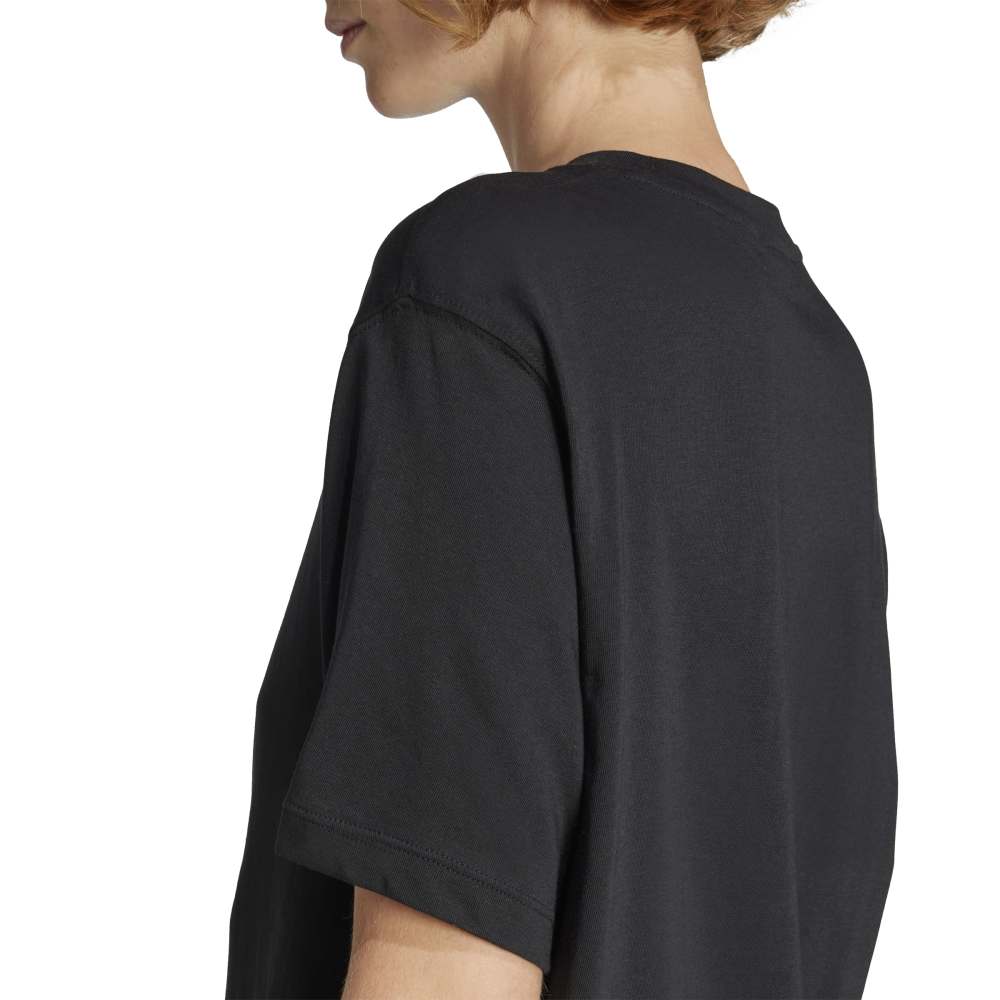 adidas Womens Adicolor Trefoil Boxy Tee - Black / Pink