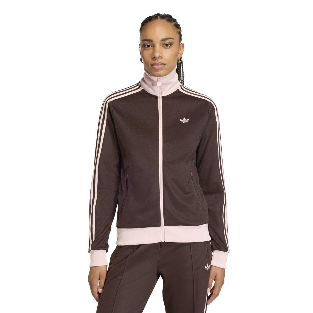 adidas Womens Classic Track Top - Aurora Coffee / Pink