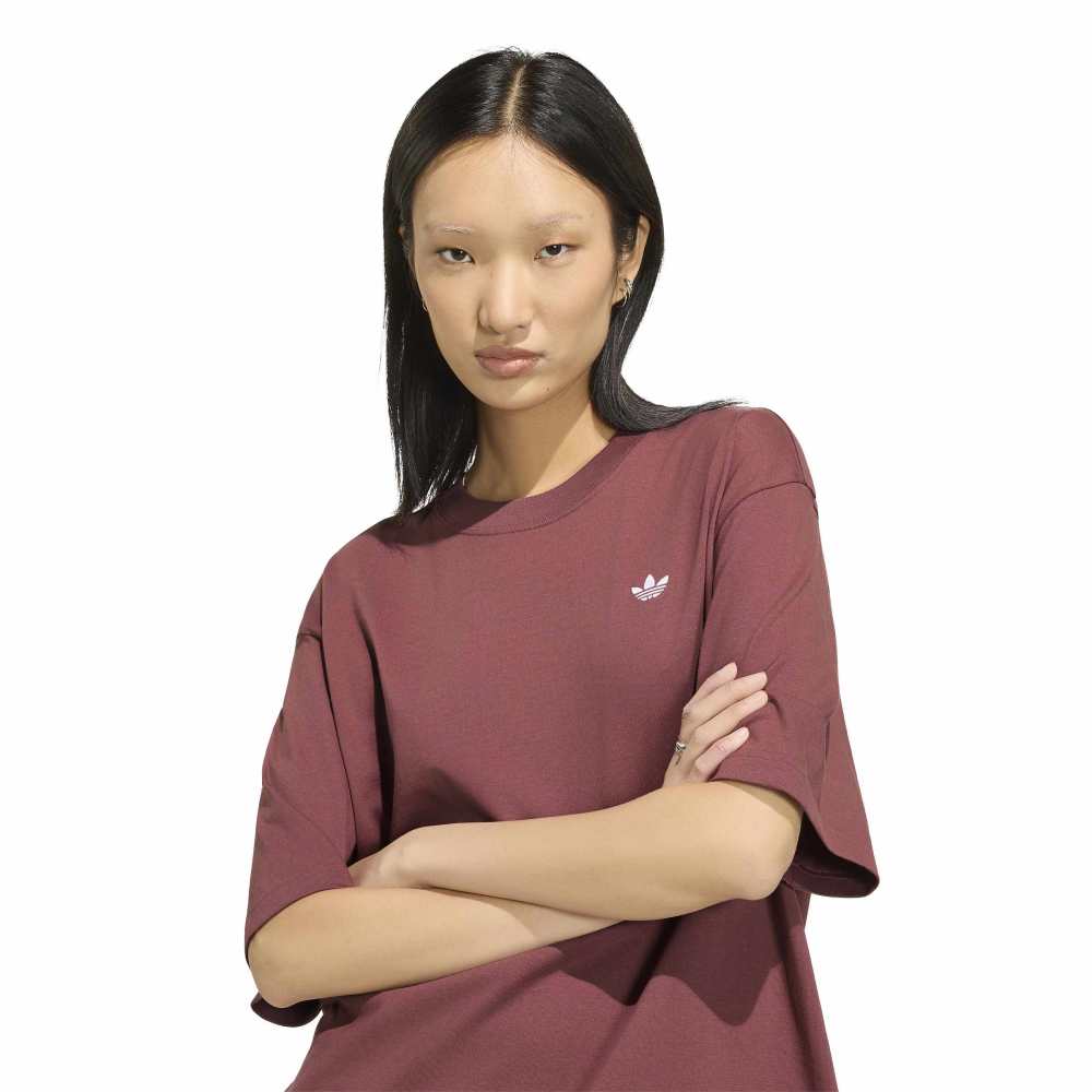 Adidas Womens Essentials Boyfriend Tee - Burgundy