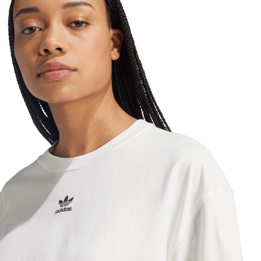 adidas Womens Essentials Crop Tee - Cloud White