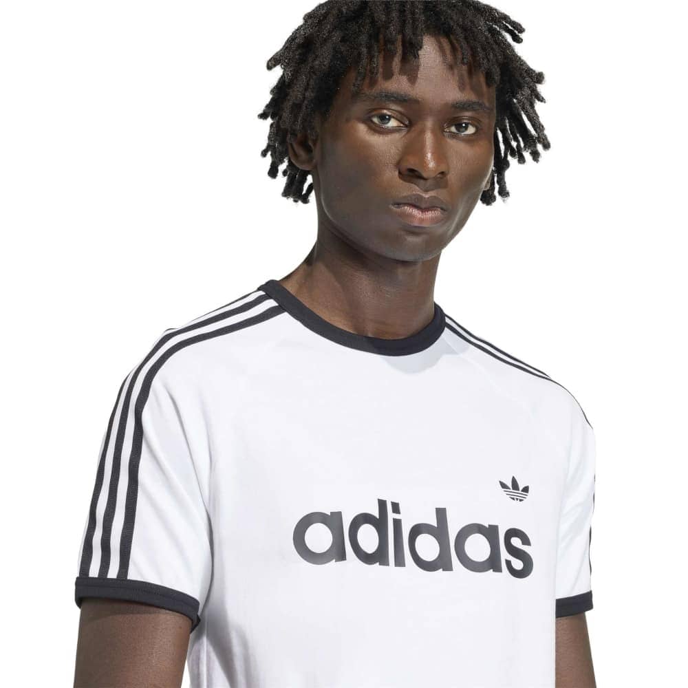 Adidas 3-Stripes Slim Ringer T-Shirt - White
