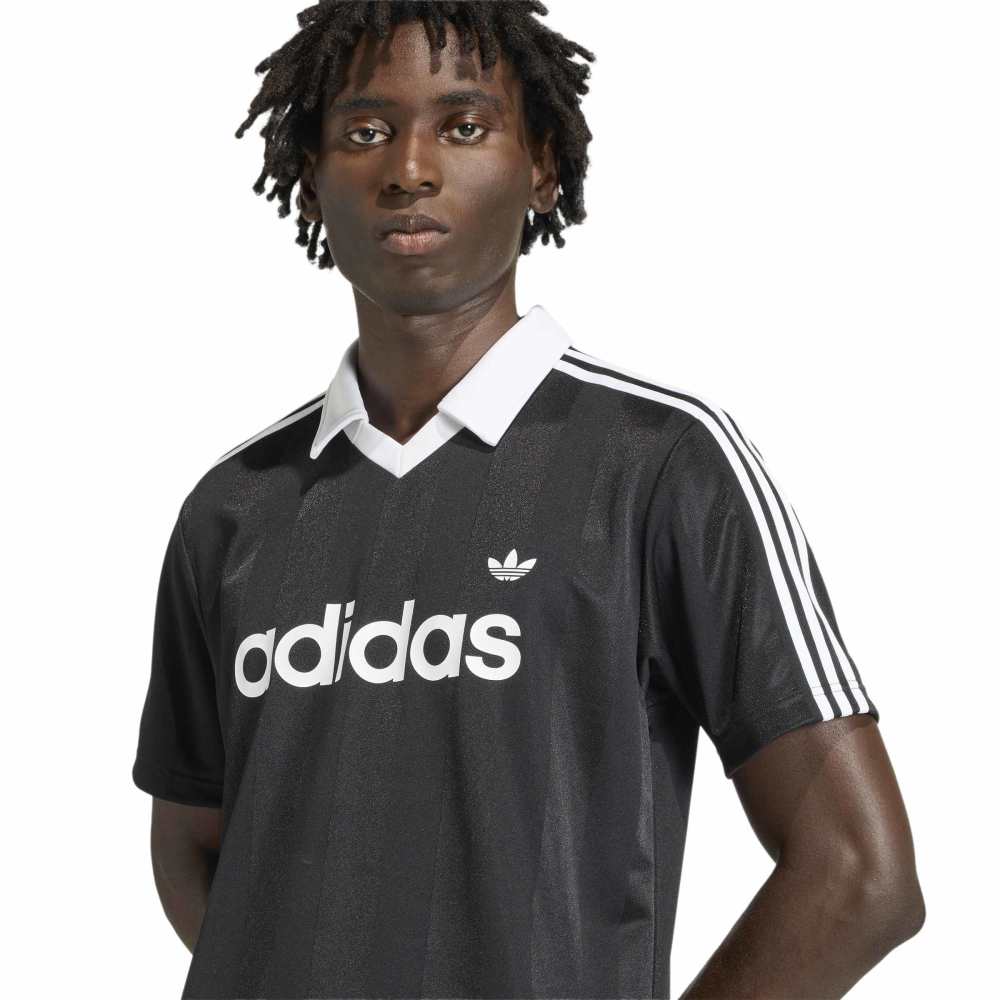 Adidas Archive Collar Jersey - Black