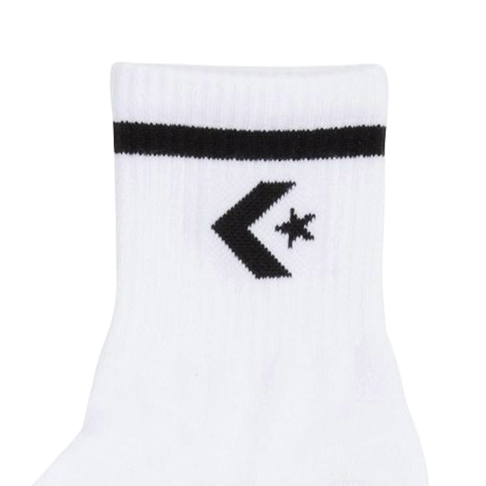 Converse Quarter Sock 3 Pack - White / Black