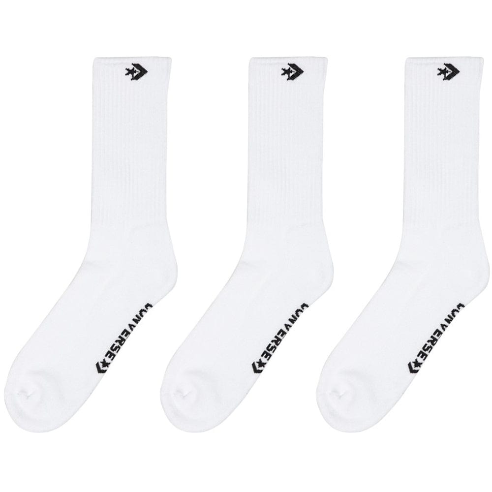 Converse Star Chevron Crew Sock 3 Pack - White
