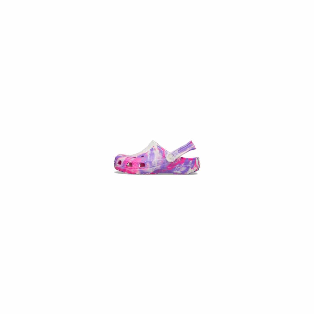 Crocs Infants Classic Glow Marbled Clog - Pink Crush / Multi
