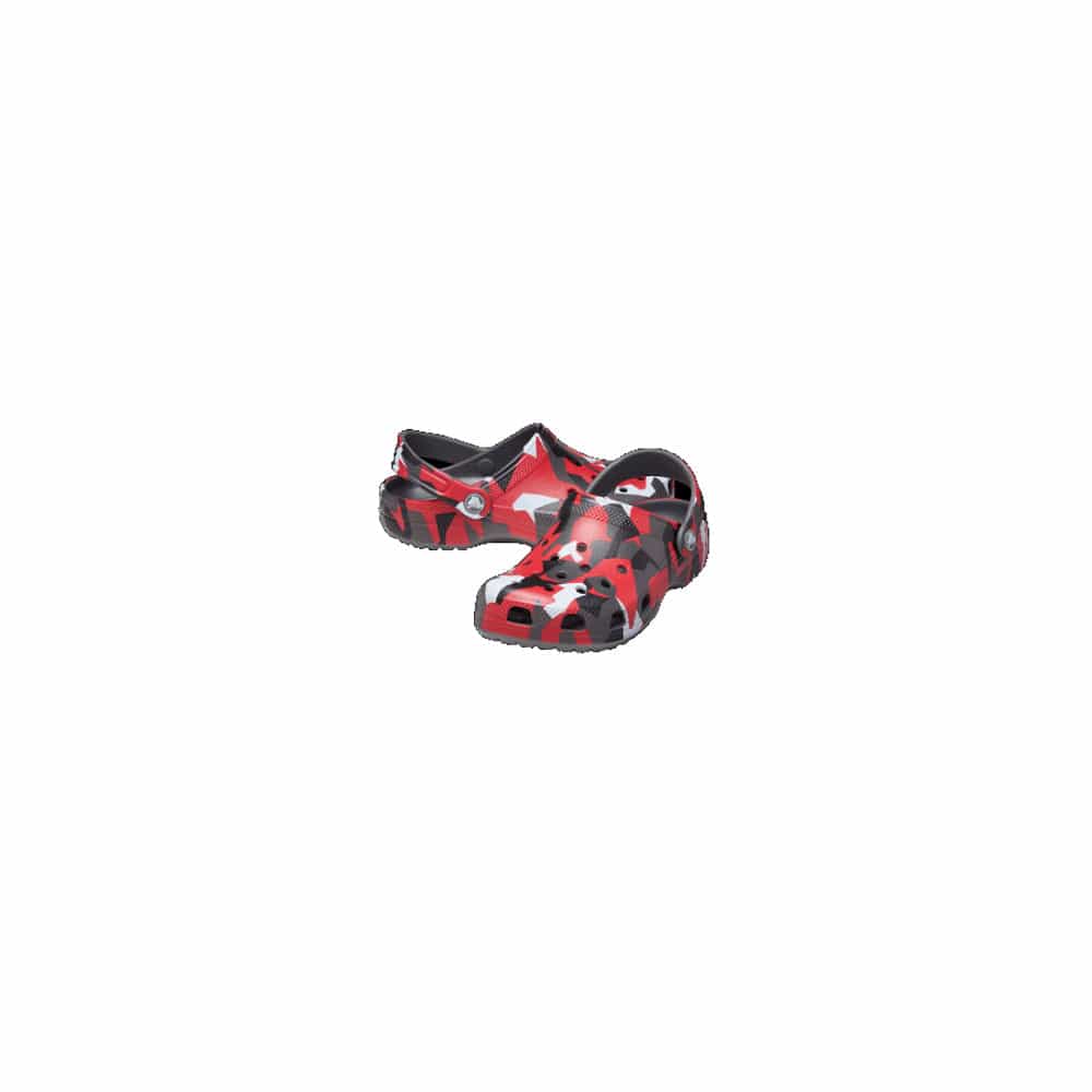Crocs Kids Classic Geo Camo Clog - Slate Grey / Multi