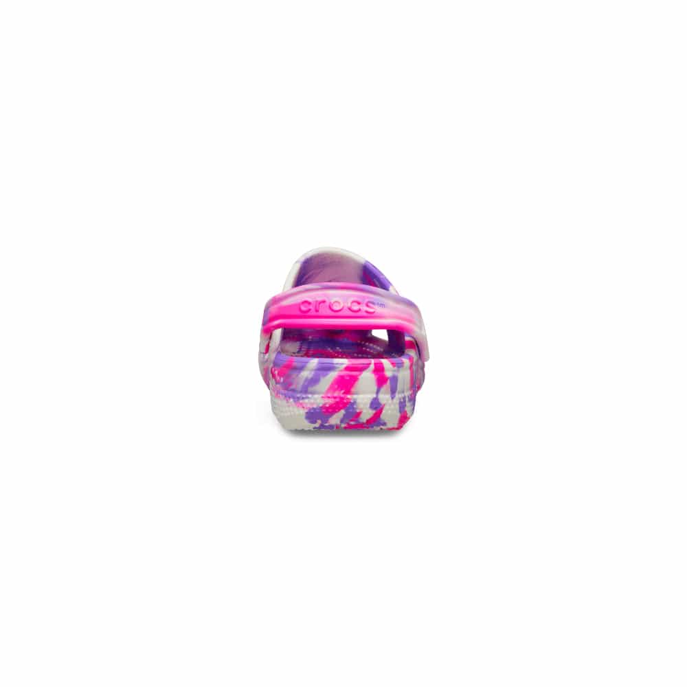 Crocs Kids Classic Glow Marbled Clog - Pink Crush / Multi