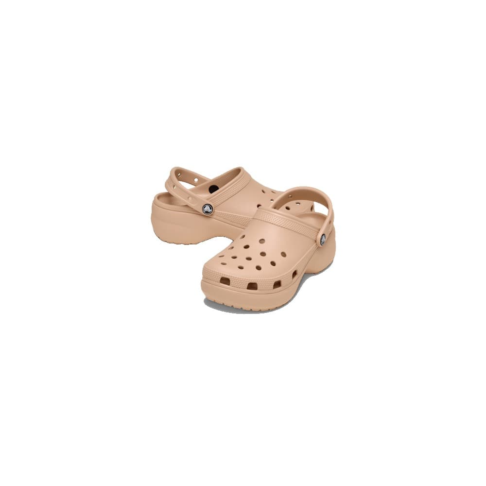 Crocs Womens Classic Platform Clog - Pink Caramel