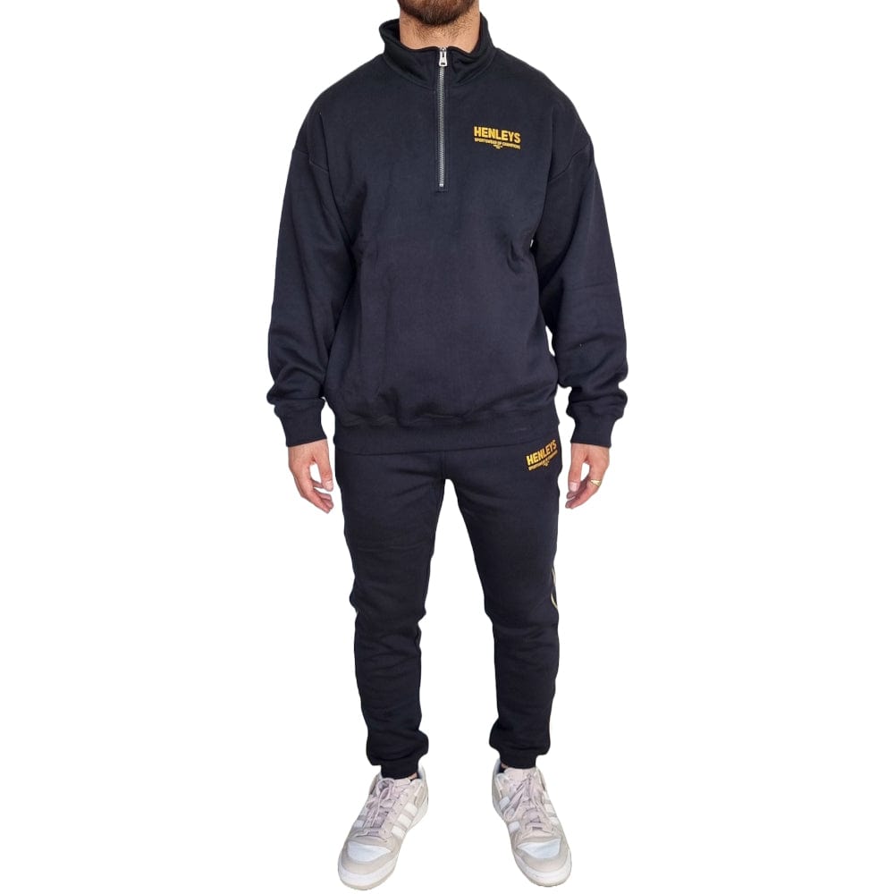 Henleys Champions Gold Track Pant - Black