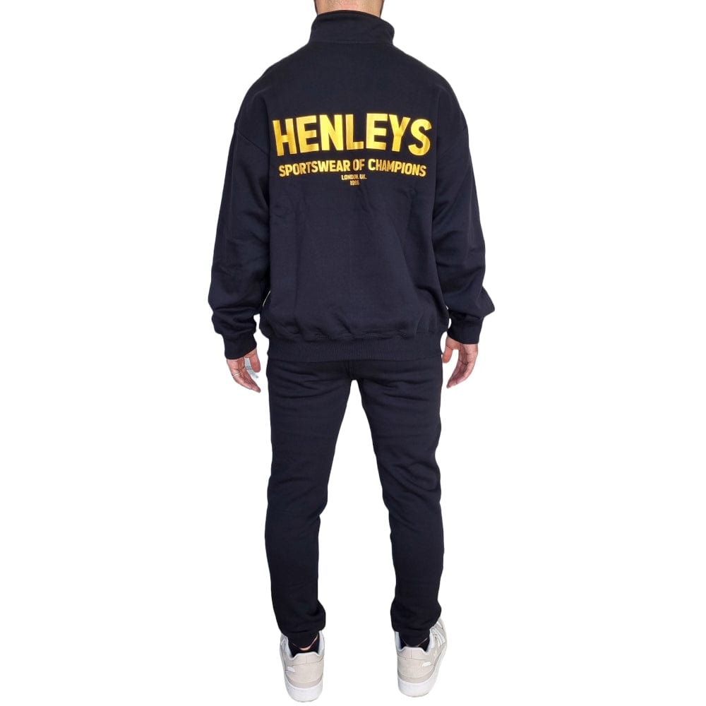 Henleys Champions Gold Track Pant - Black