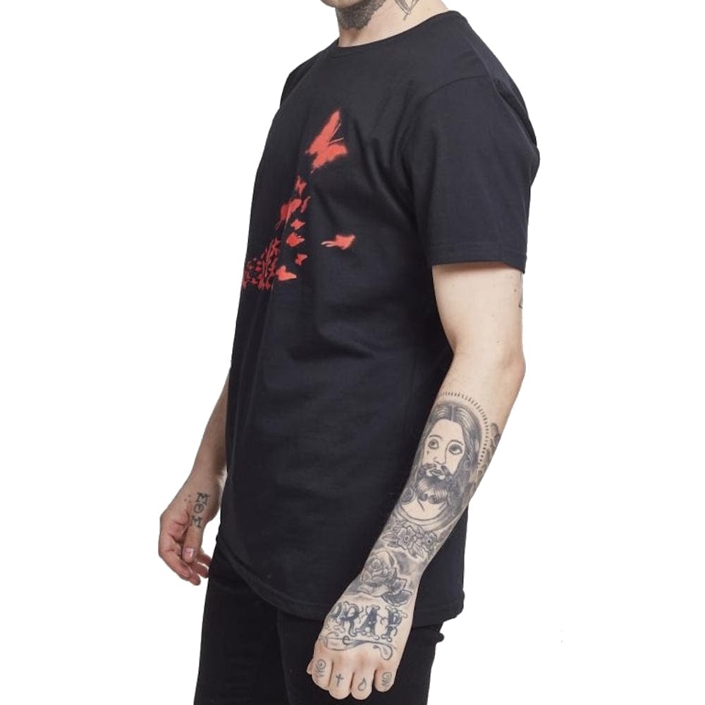 Merchcode Banksy's Graffiti Butterfly Tee - Black