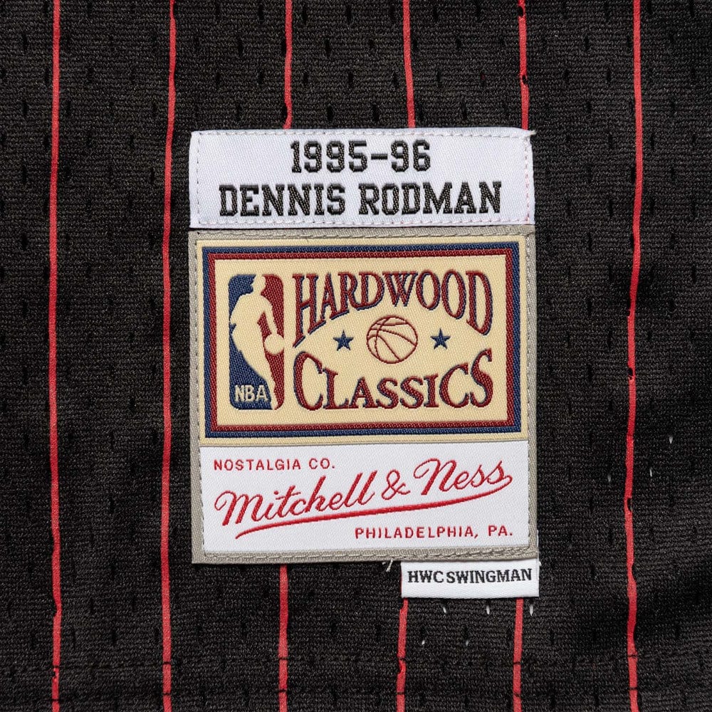 Mitchell & Ness Youth Swingman Jersey Chicago Bulls Dennis Rodman Alt 95/96 - Black Pinstripe