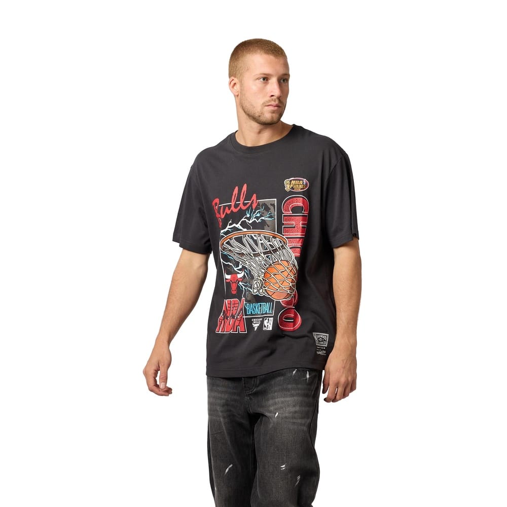 Mitchell & Ness 1996 Lightning Tee Chicago Bulls - Washed Black