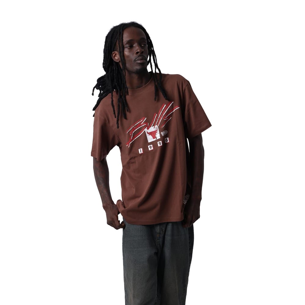 Mitchell & Ness 1998 Chicago Bulls Tee - Chocolate Brown