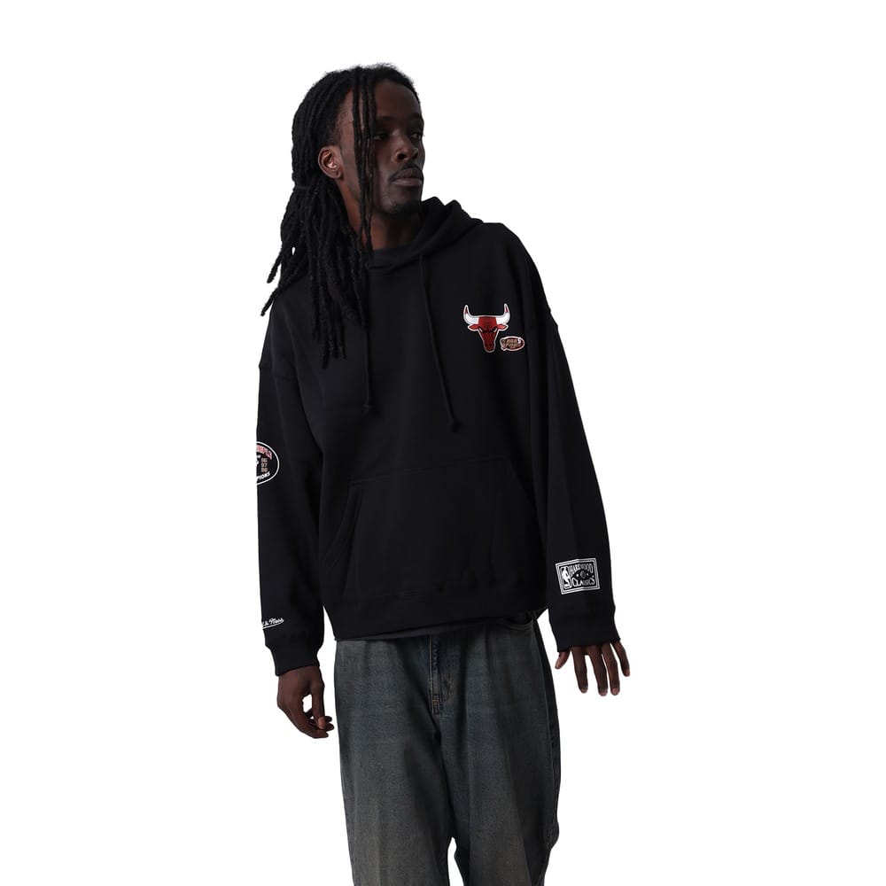Mitchell & Ness 6 Times Chicago Bulls Hoodie - Black
