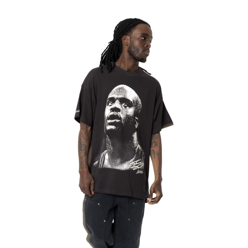 Mitchell & Ness Bighead Shaquille O'Neal Tee - Faded Black