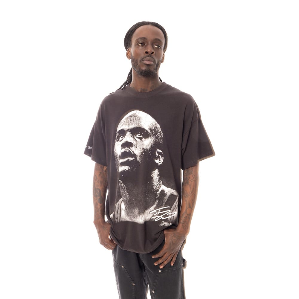 Mitchell & Ness Bighead Shaquille O'Neal Tee - Faded Black