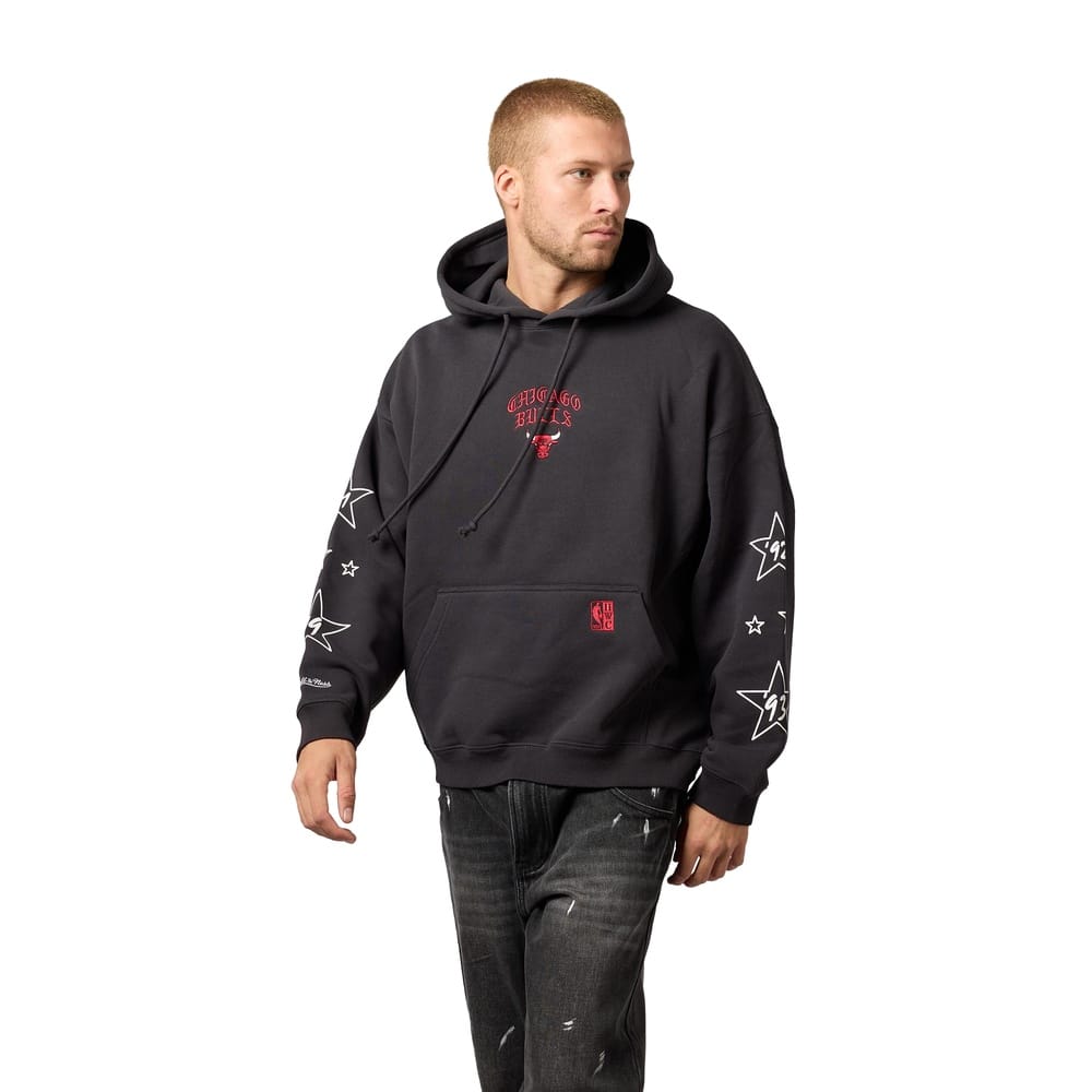 Mitchell & Ness Blackletter Champions BoxFit Chicago Bulls - Washed Black