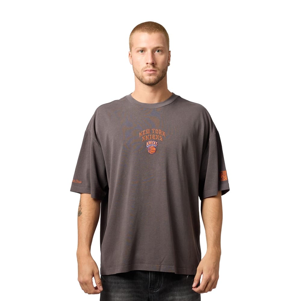 Mitchell & Ness Blackletter Champions Tee New York Knicks - Faded Slate