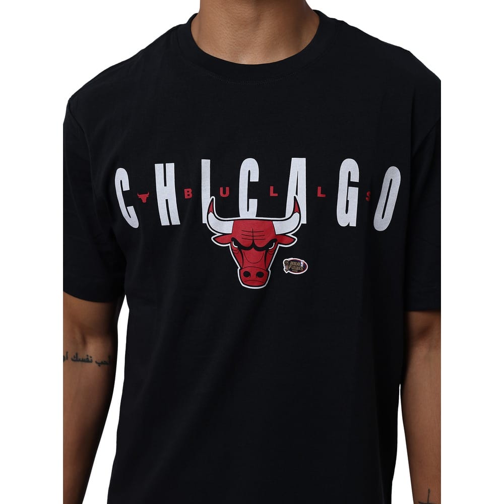 Mitchell & Ness Bulls Letter Tee Chicago Bulls - Black