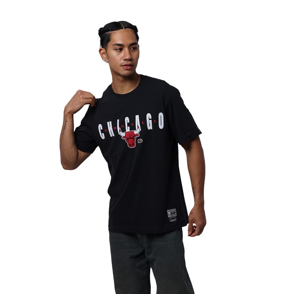 Mitchell & Ness Bulls Letter Tee Chicago Bulls - Black