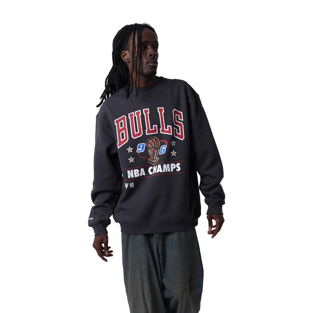 Mitchell & Ness Chicago Bulls  1996 NBA Champs Crew - Washed Black