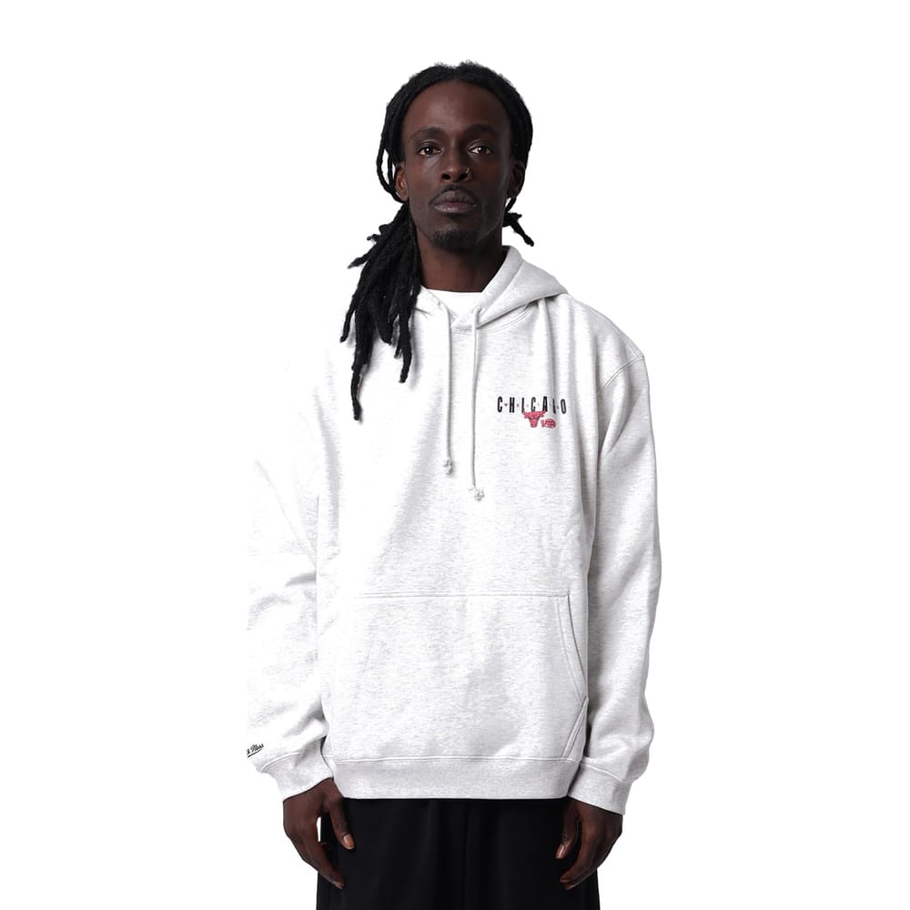 Mitchell & Ness Chicago Bulls 6 Time Hoodie - Silver Marle