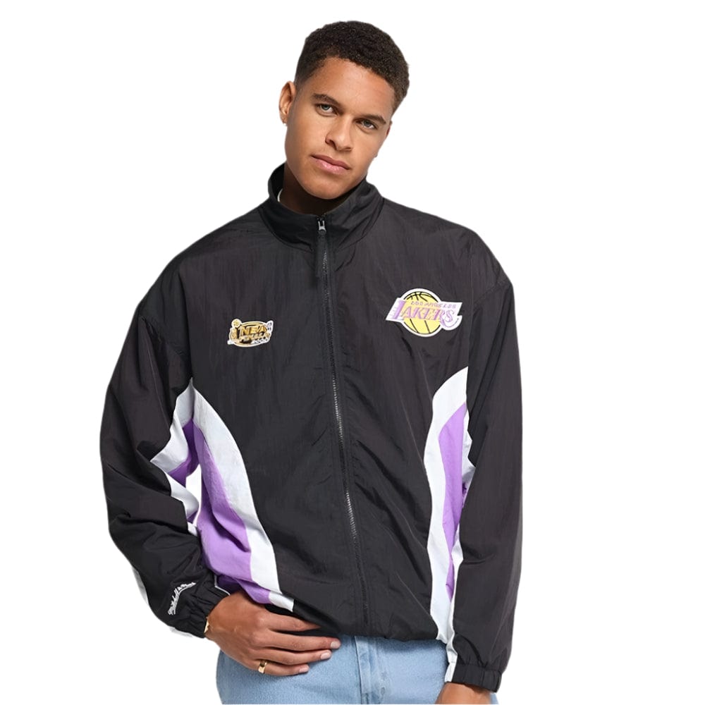 Mitchell & Ness Los Angeles Lakers  Nylon Track Jacket -  Black / Purple