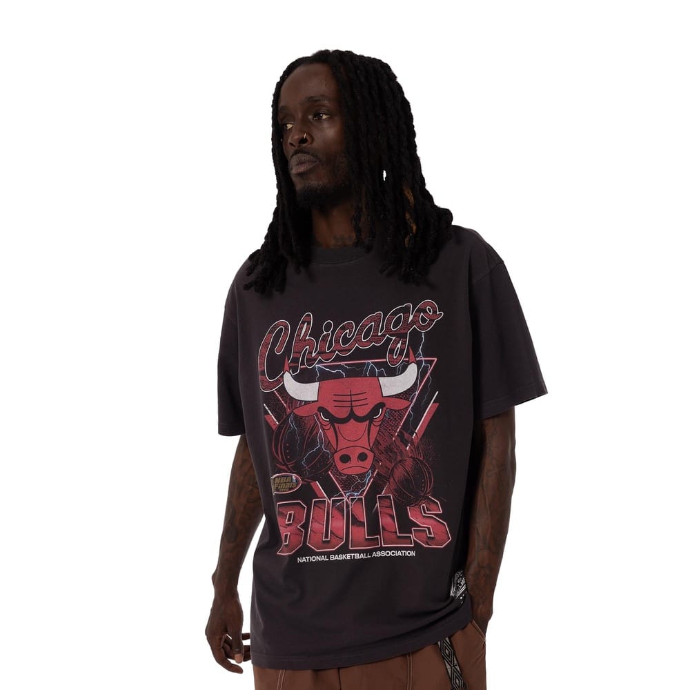 Mitchell & Ness Roll The Dice Tee Chicago Bulls - Overdyed Black