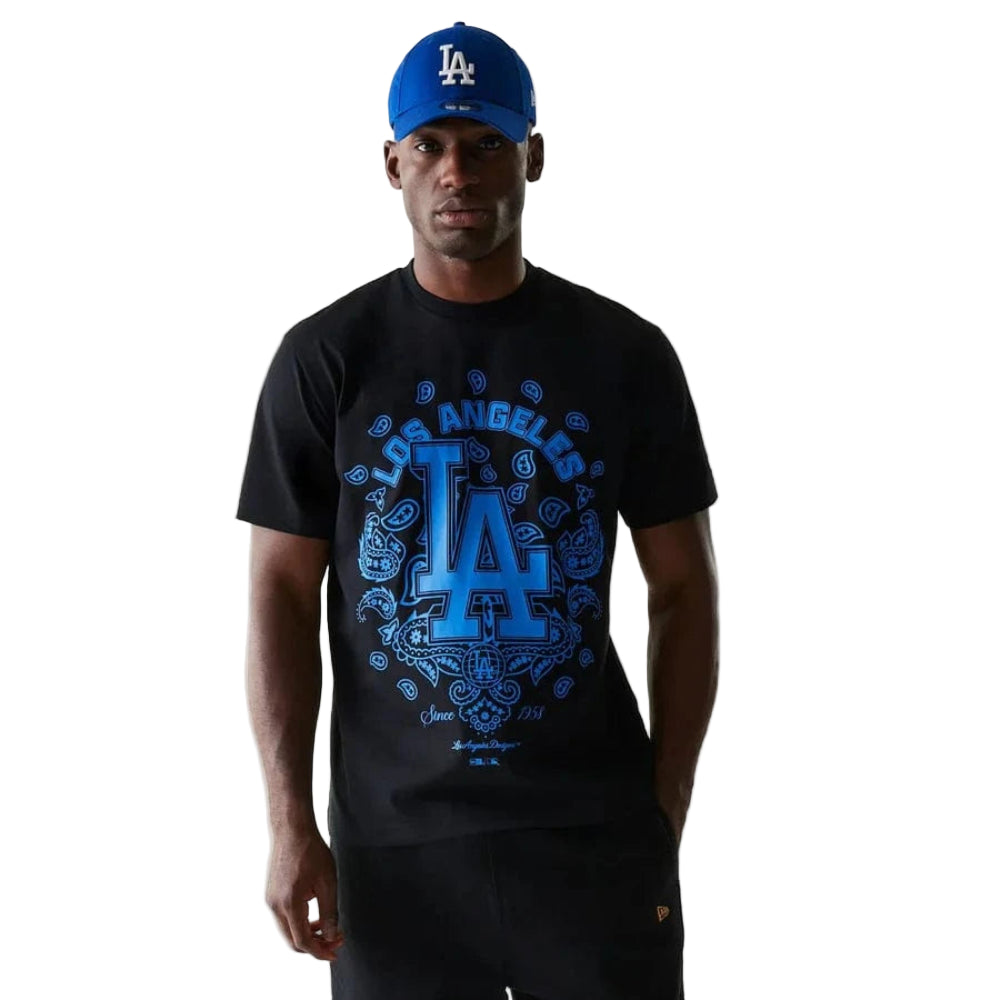 New Era MLB Paisley Oversized Tee Los Angeles Dodgers - Black