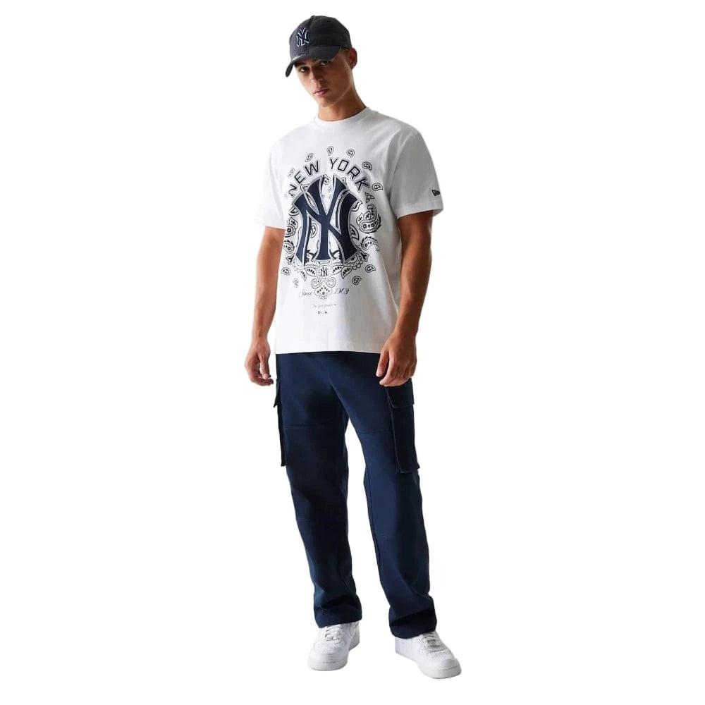 New Era MLB Paisley Oversized Tee New York Yankees - White