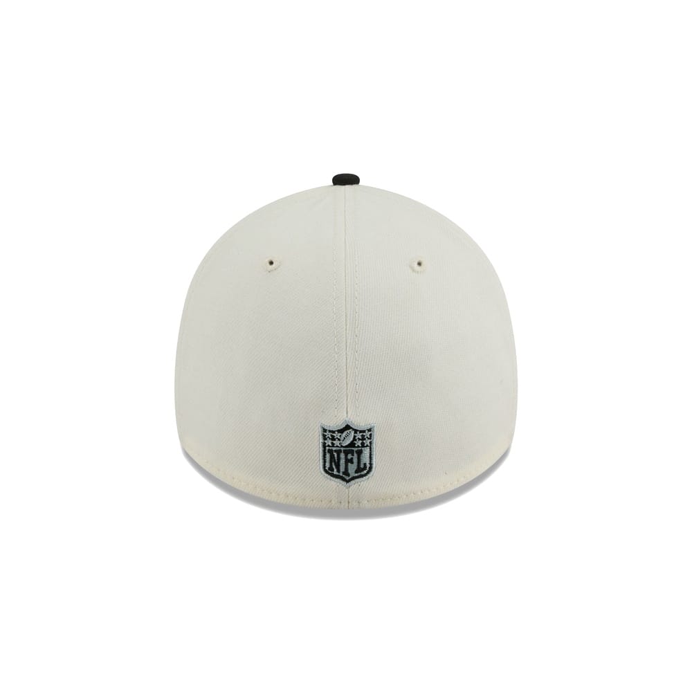 New Era 39THIRTY 2-Tone NFL A-Frame Fitted Cap Las Vegas Raiders - Chrome White / Black
