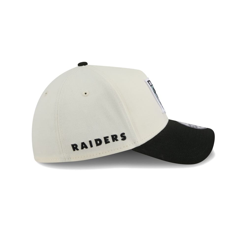 New Era 39THIRTY 2-Tone NFL A-Frame Fitted Cap Las Vegas Raiders - Chrome White / Black