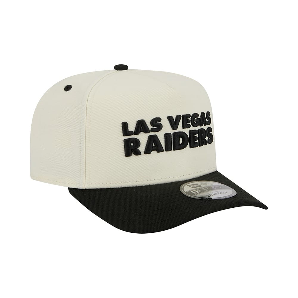 New Era 9FIFTY A-Frame 2 Tone Team Script Las Vegas Raiders - Cream / Black