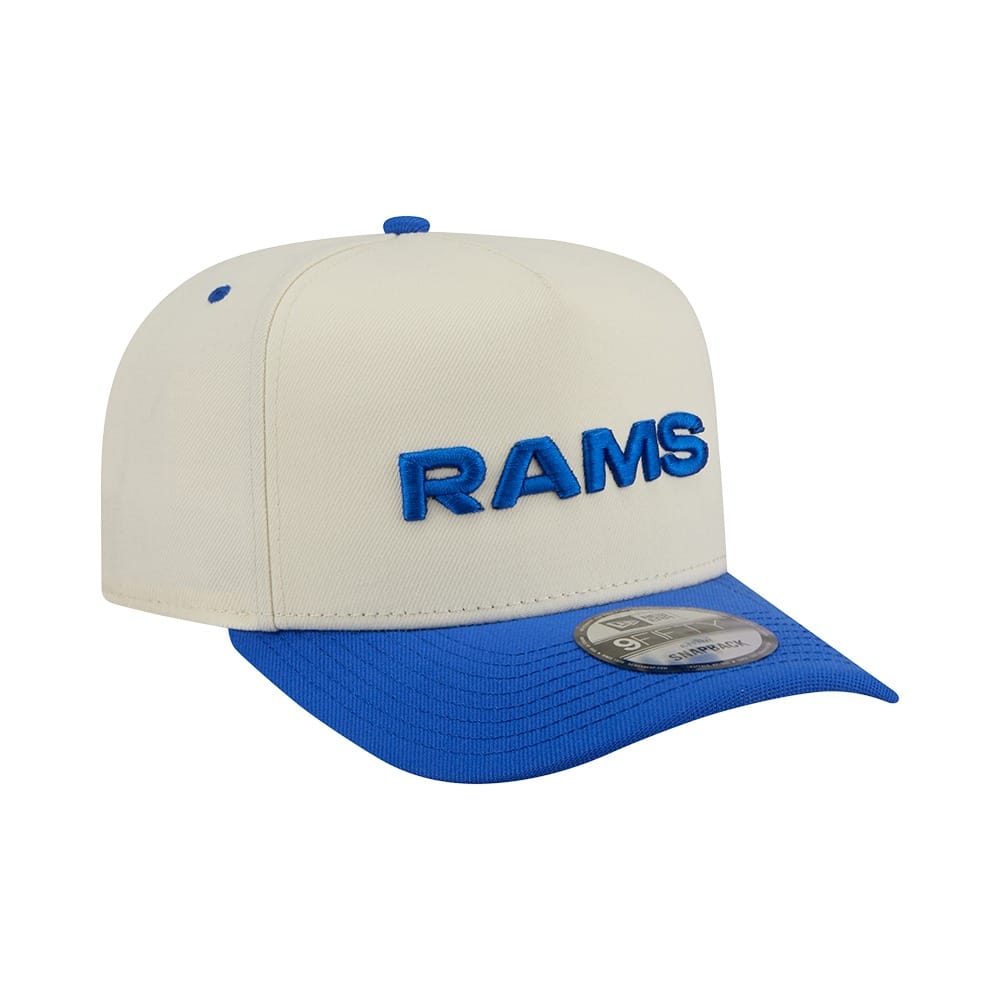 New Era 9FIFTY A-Frame 2 Tone Team Script Los Angeles Rams - Cream / Black