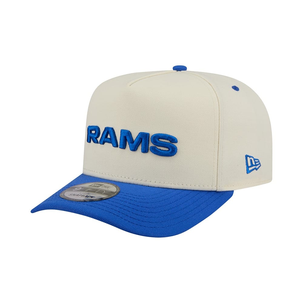 New Era 9FIFTY A-Frame 2 Tone Team Script Los Angeles Rams - Cream / Black
