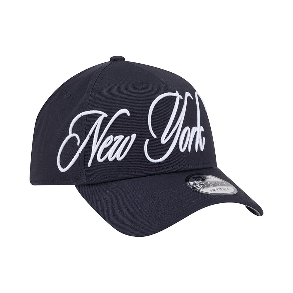 New Era 9FORTY A-Frame Calligraphic New York Yankees - Navy