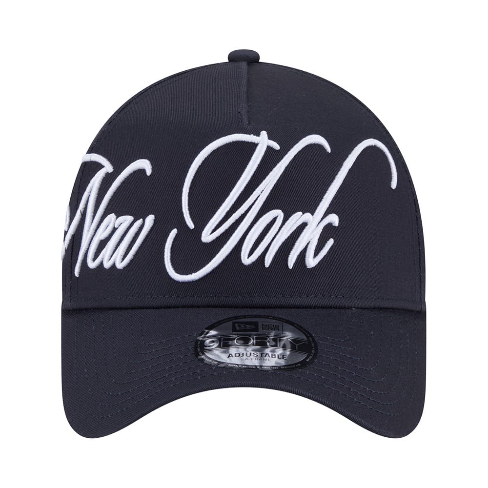New Era 9FORTY A-Frame Calligraphic New York Yankees - Navy