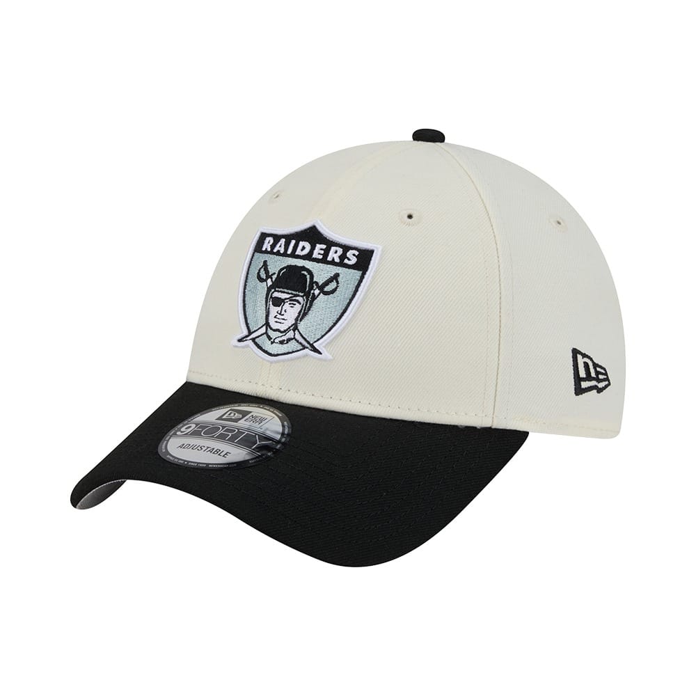New Era 9FORTY Historic Oakland Raiders - Cream / Black