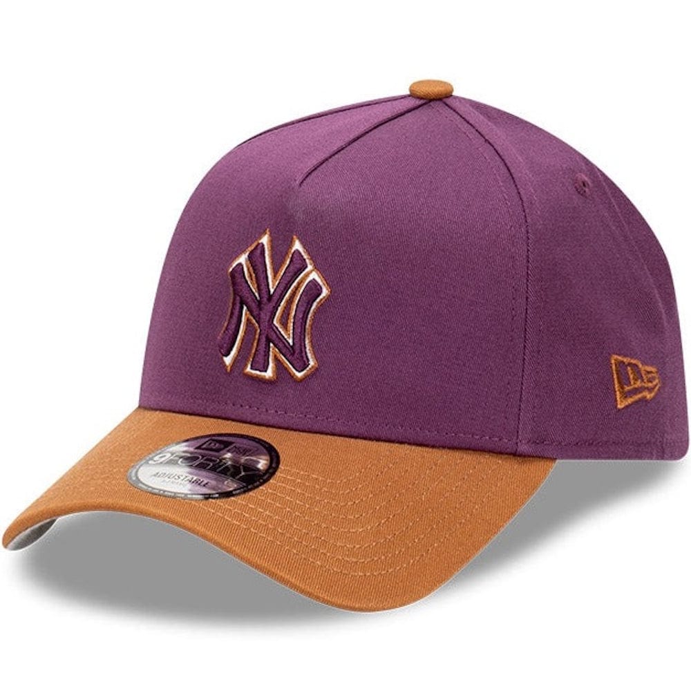 New Era 9FORTY Peanut Butter & Jam A-Frame Snapback New York Yankees - Damson / Toasted Peanut