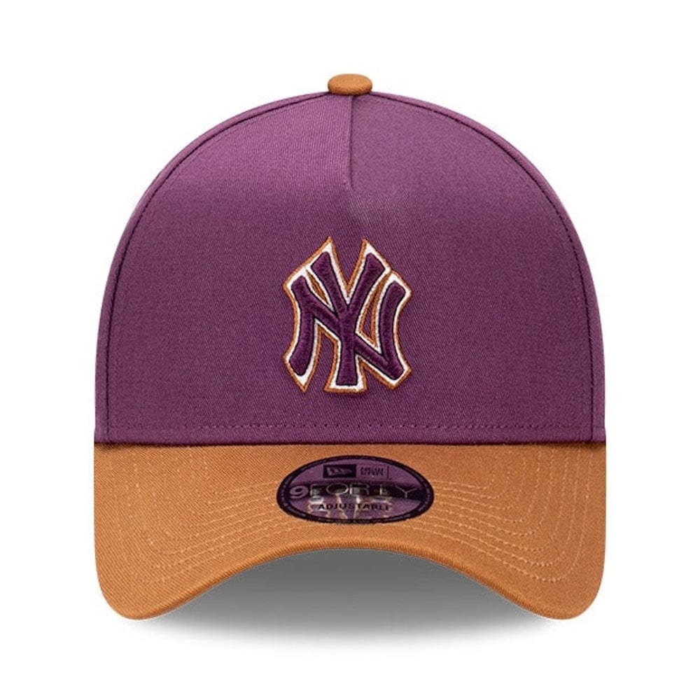 New Era 9FORTY Peanut Butter & Jam A-Frame Snapback New York Yankees - Damson / Toasted Peanut