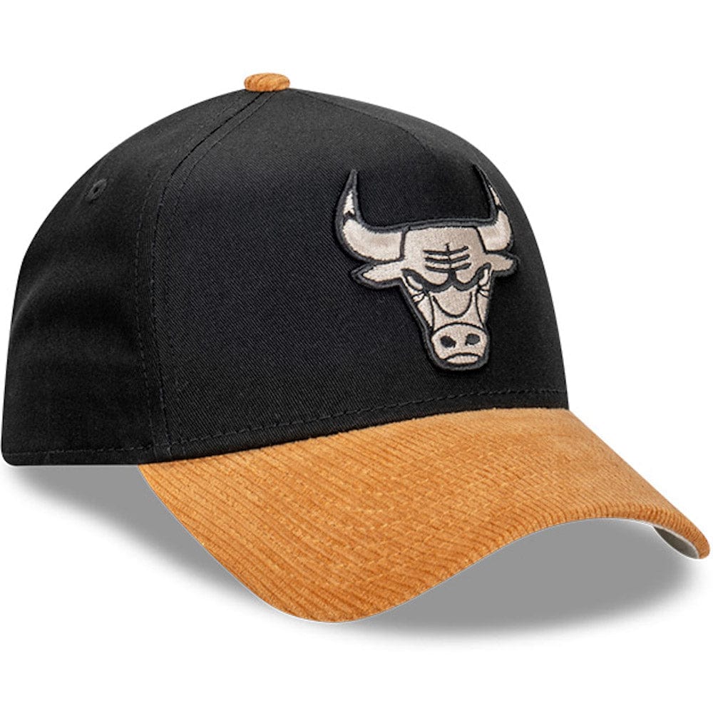 New Era 9FORTY Premium Cord Visor A-Frame Snapback Chicago Bulls - Black / Wheat