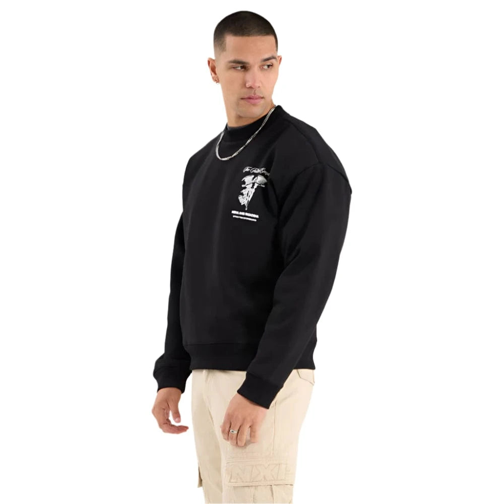 NXP Cattle Box Fit Sweater - Jet Black