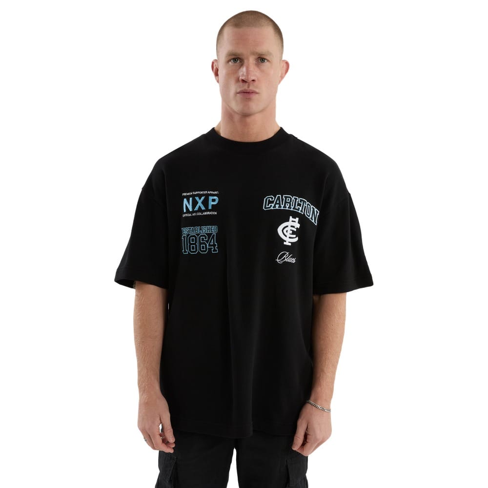 NXP X AFL Carlton Stadium Loopback Tee -  Black
