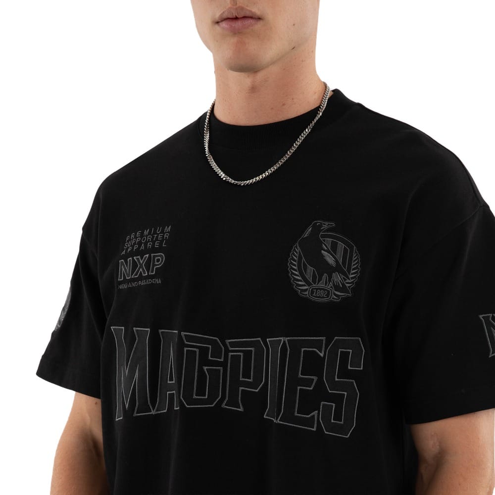 NXP X AFL Collingwood Perform Loopback Tee - Jet Black