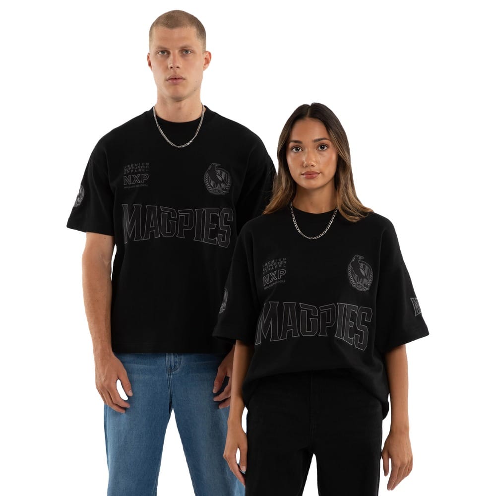 NXP X AFL Collingwood Perform Loopback Tee - Jet Black